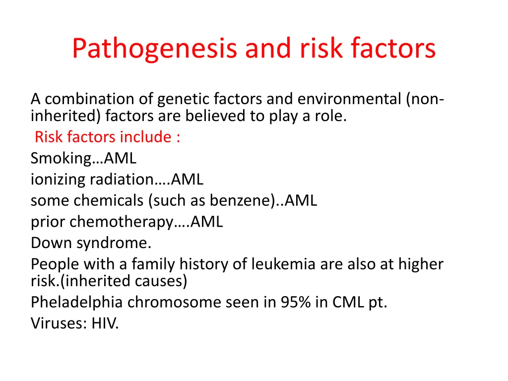 pathogenesis and risk factors