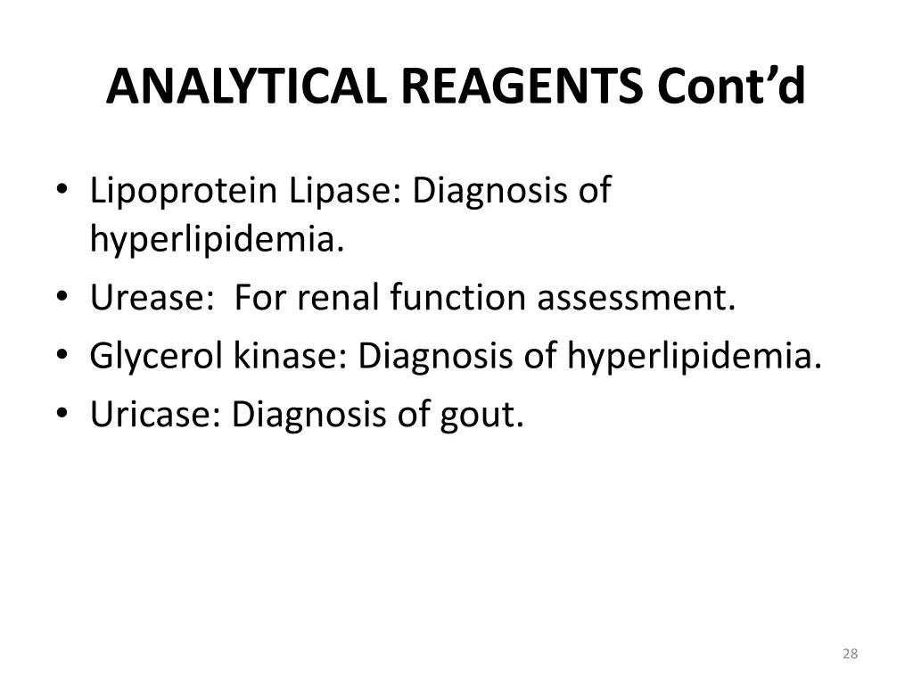 analytical reagents cont d