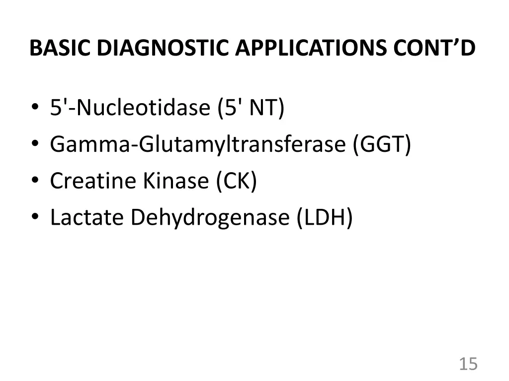 basic diagnostic applications cont d 1