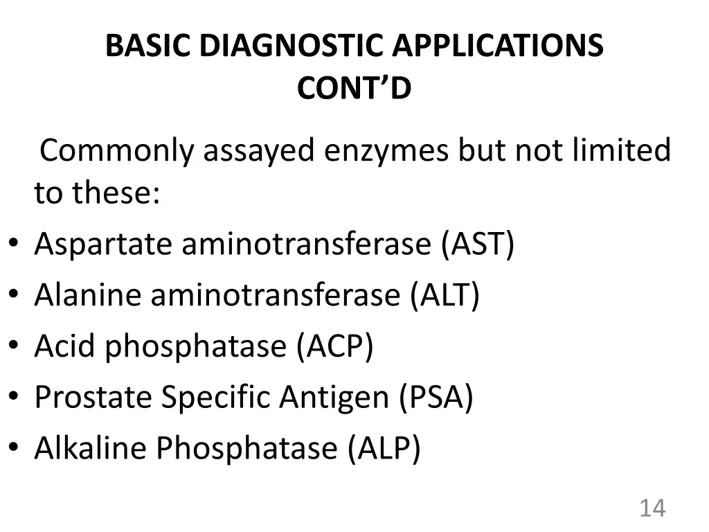 basic diagnostic applications cont d