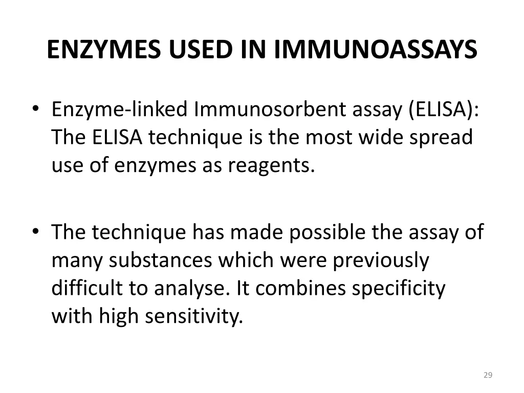 enzymes used in immunoassays