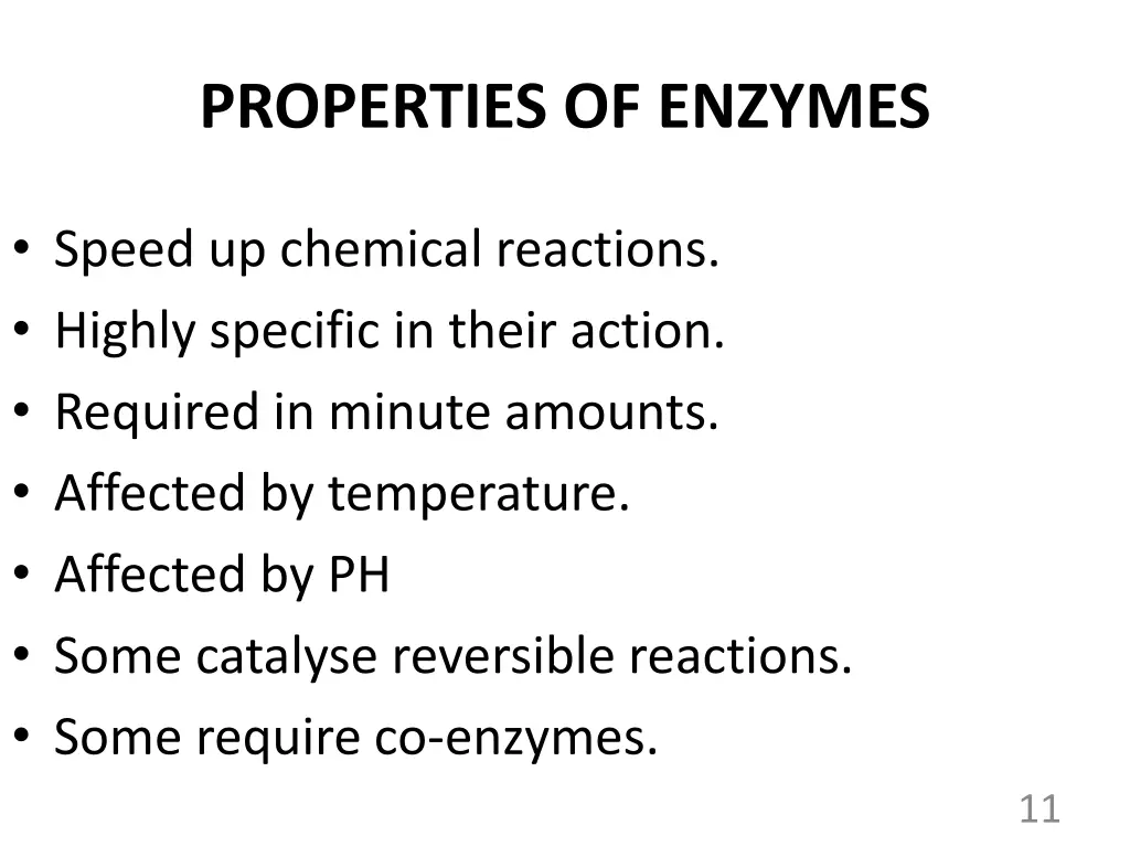 properties of enzymes