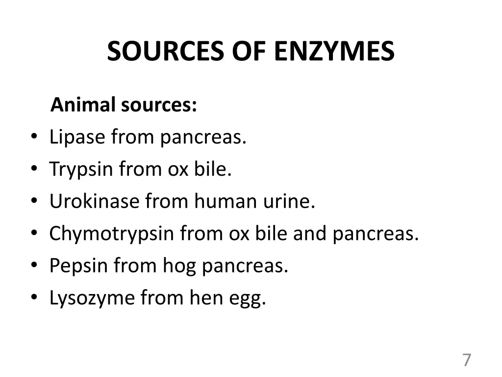 sources of enzymes