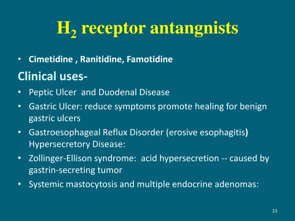 h 2 receptor antangnists