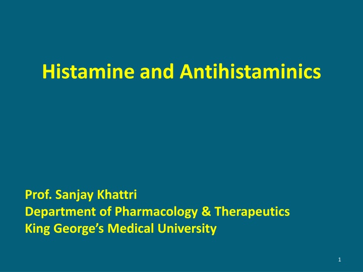 histamine and antihistaminics