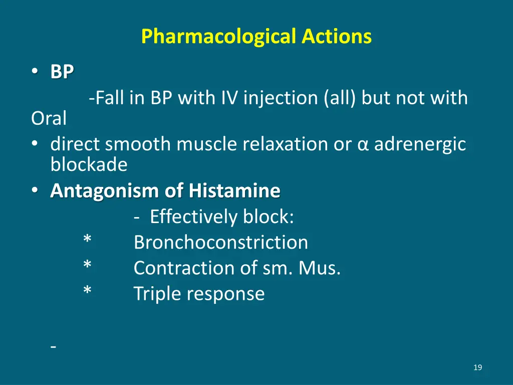 pharmacological actions 2