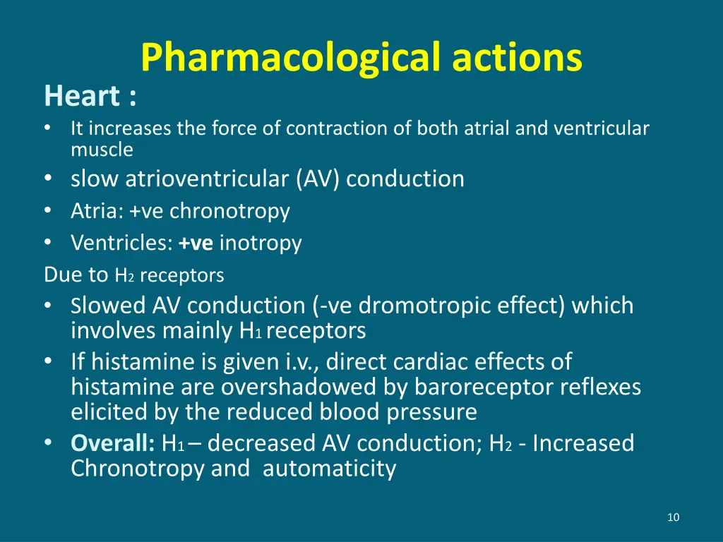 pharmacological actions