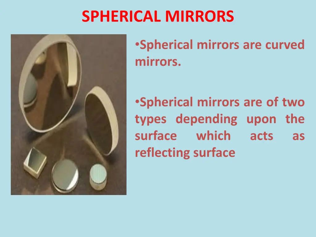 spherical mirrors