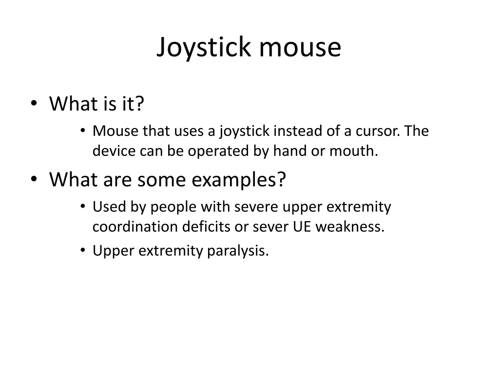 joystick mouse