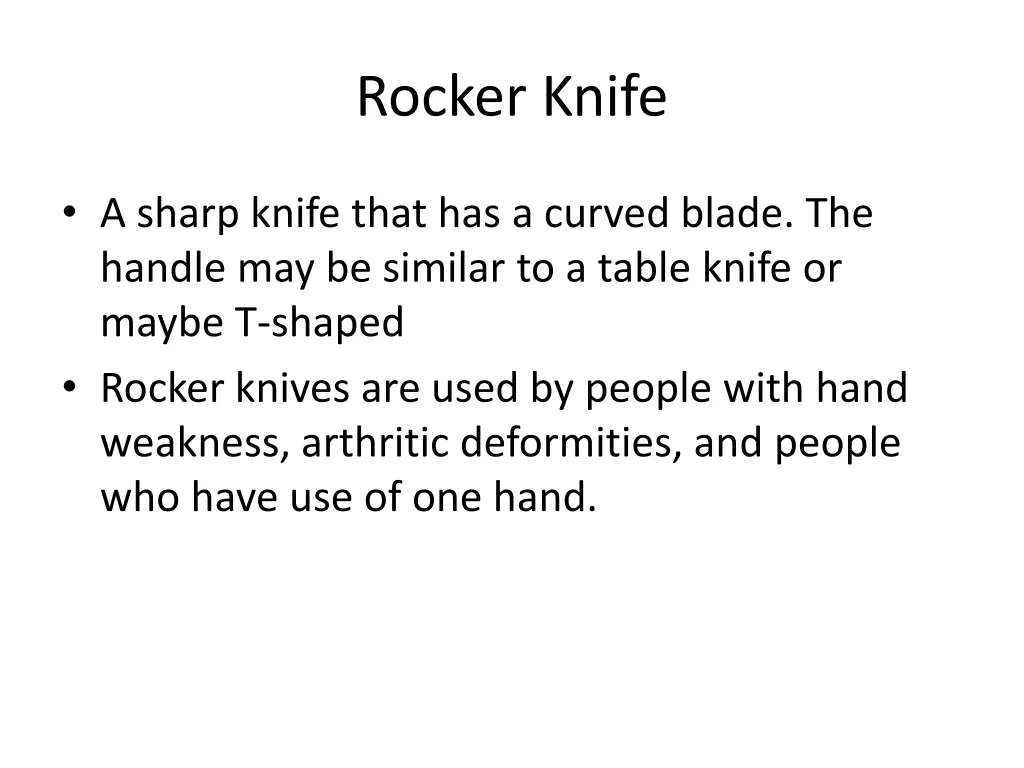 rocker knife