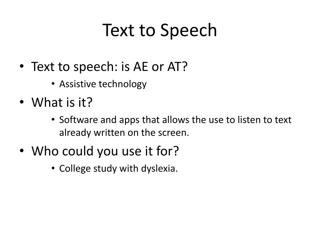 text to speech