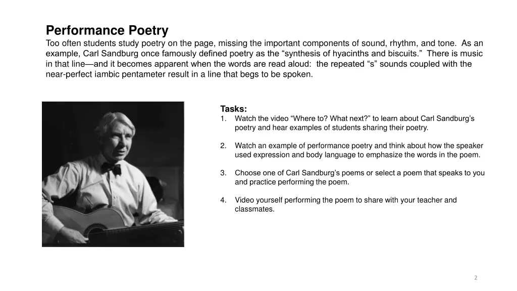 performance poetry too often students study