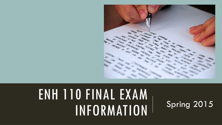 enh 110 final exam information