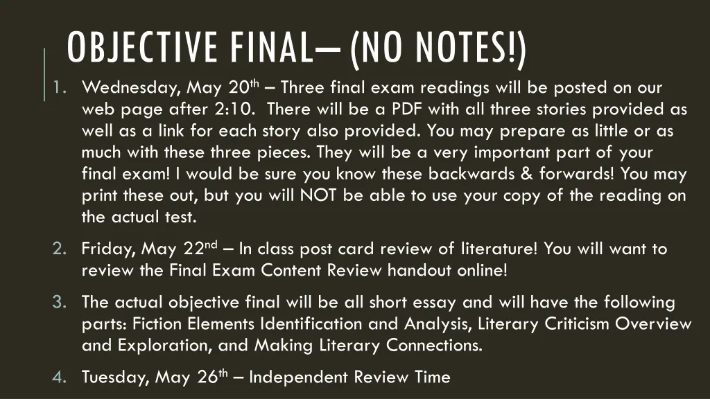 objective final no notes 1 wednesday