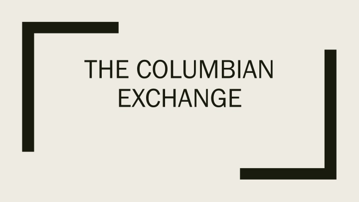 the columbian exchange