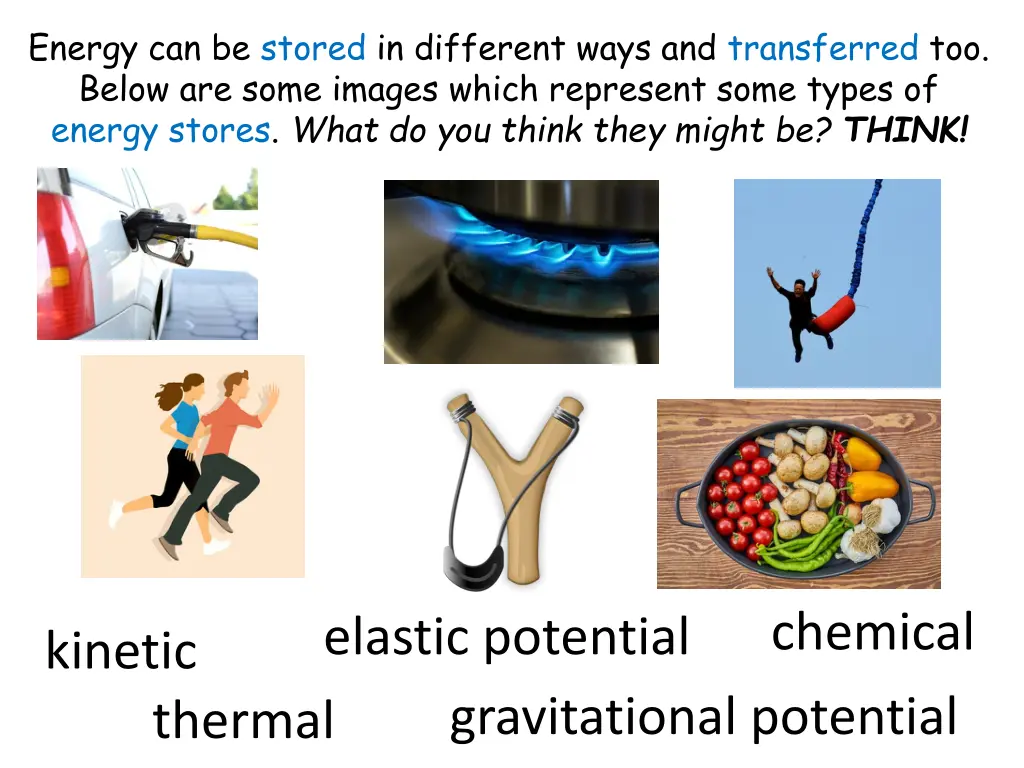 energy can be stored in different ways