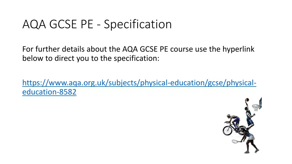 aqa gcse pe specification