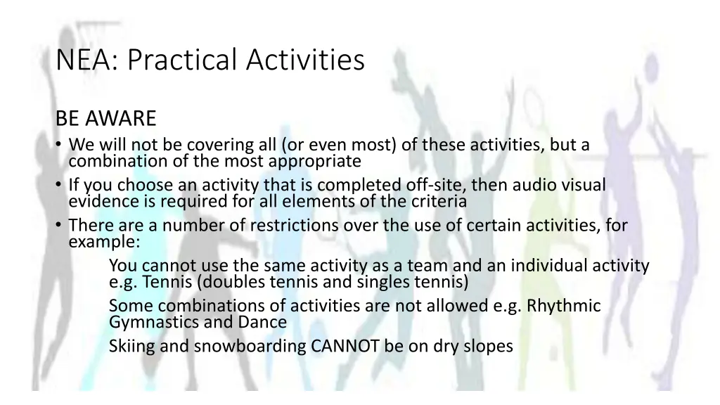 nea practical activities