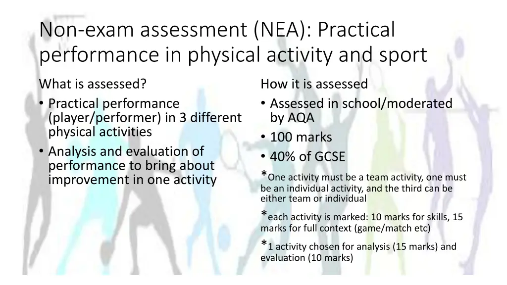 non exam assessment nea practical performance