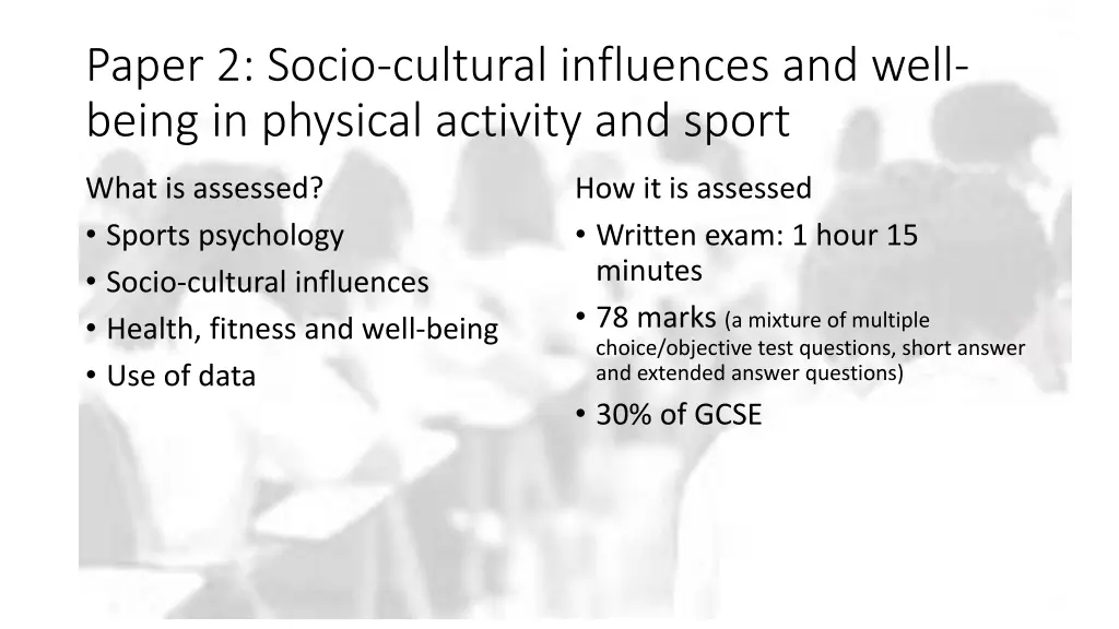 paper 2 socio cultural influences and well being