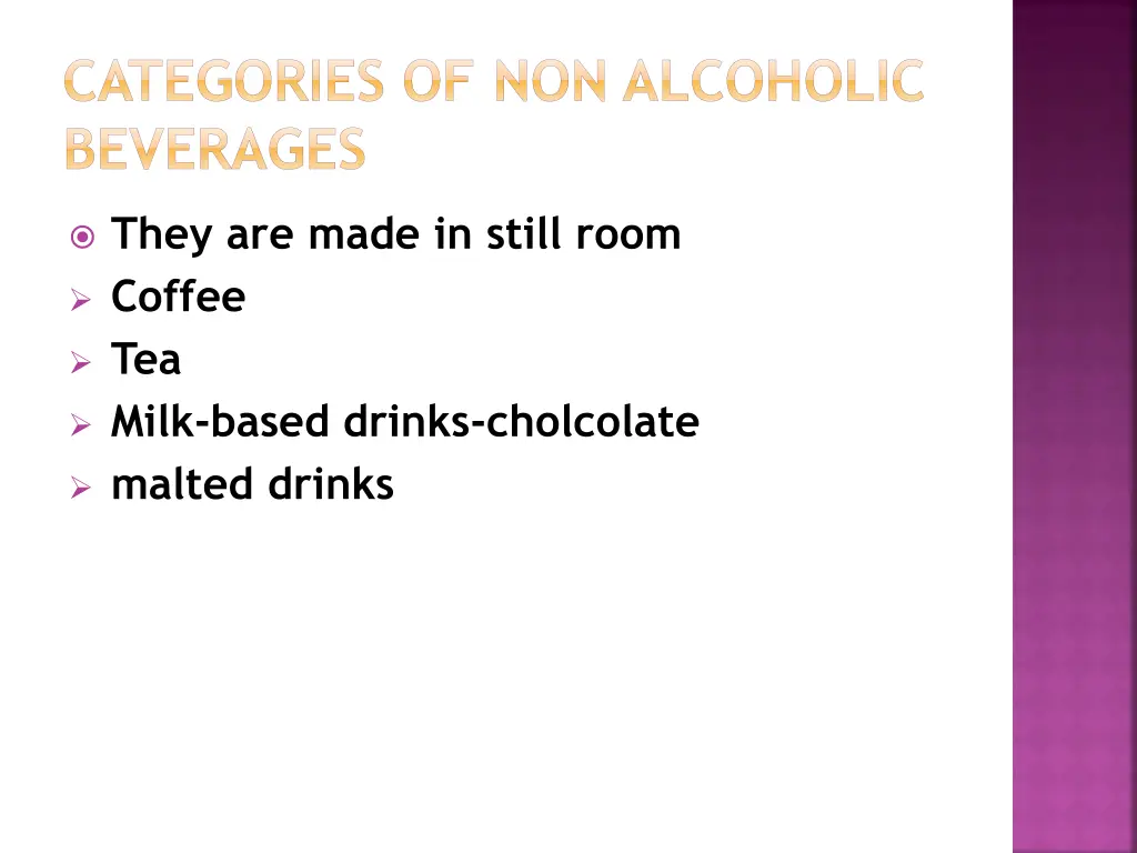 categories of non alcoholic beverages 1