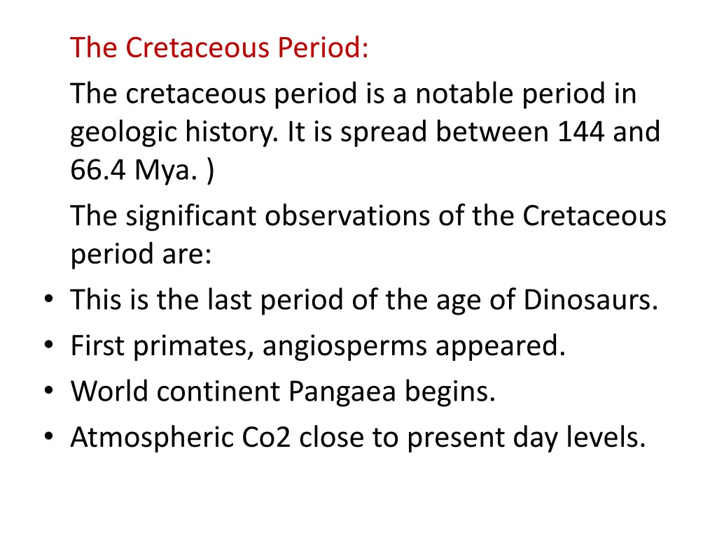 the cretaceous period the cretaceous period