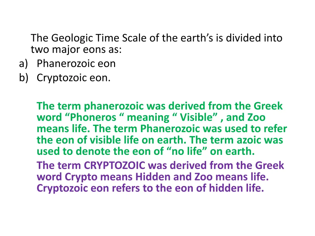 the geologic time scale of the earth s is divided