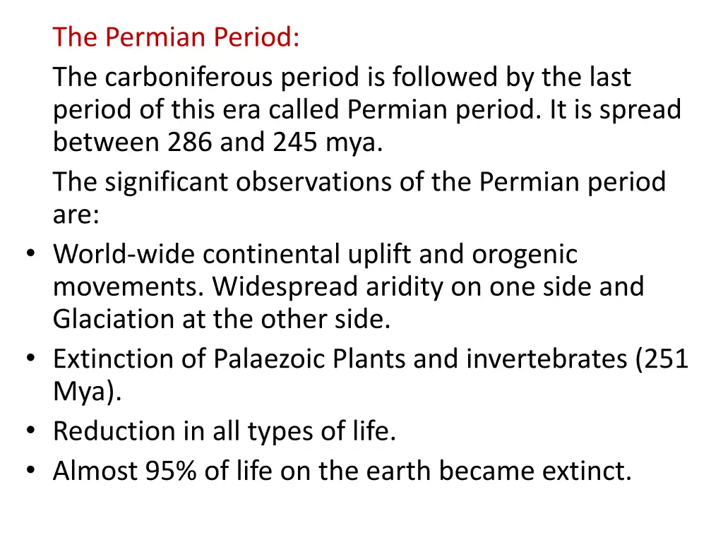 the permian period the carboniferous period