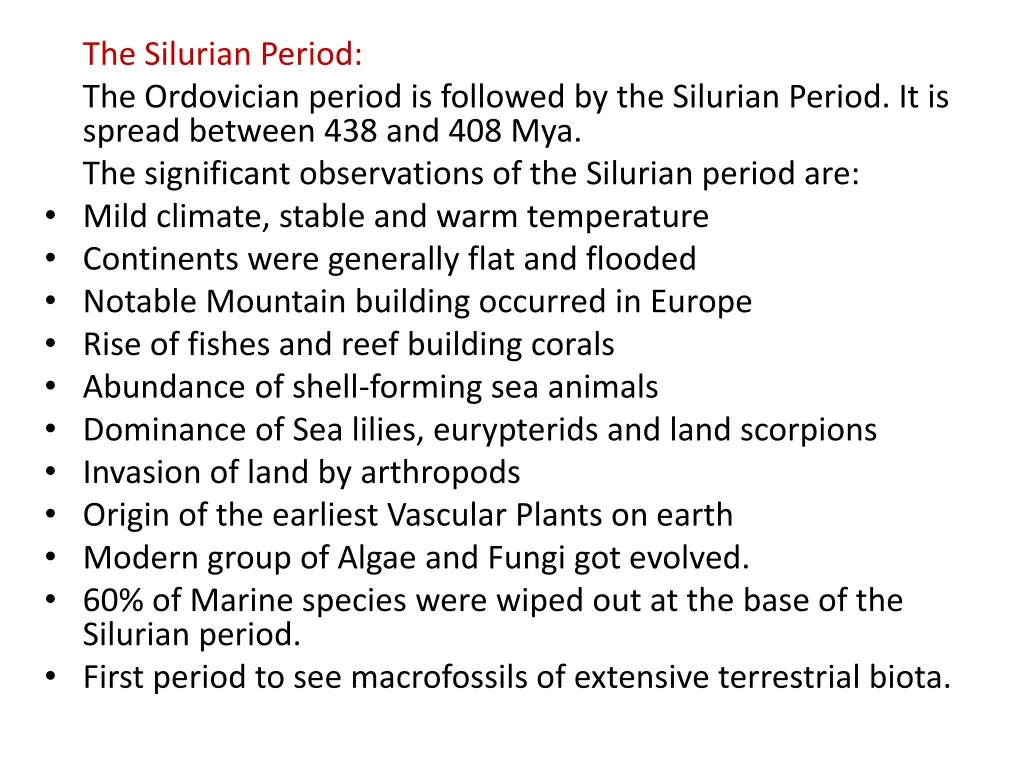 the silurian period the ordovician period