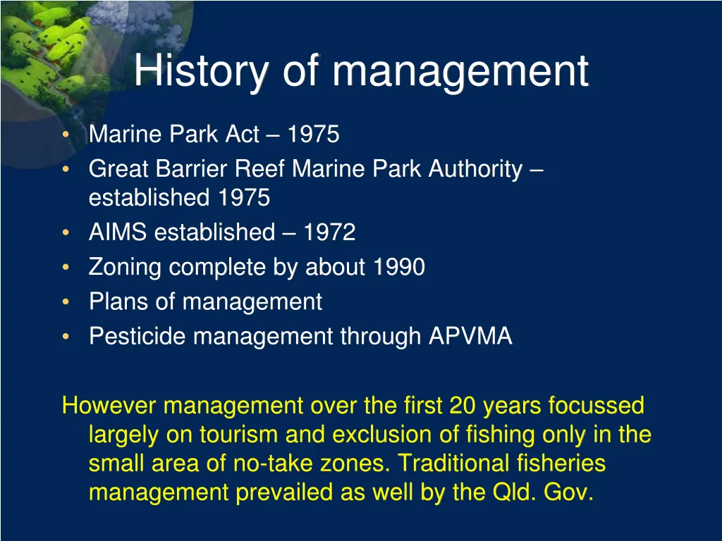 history of management