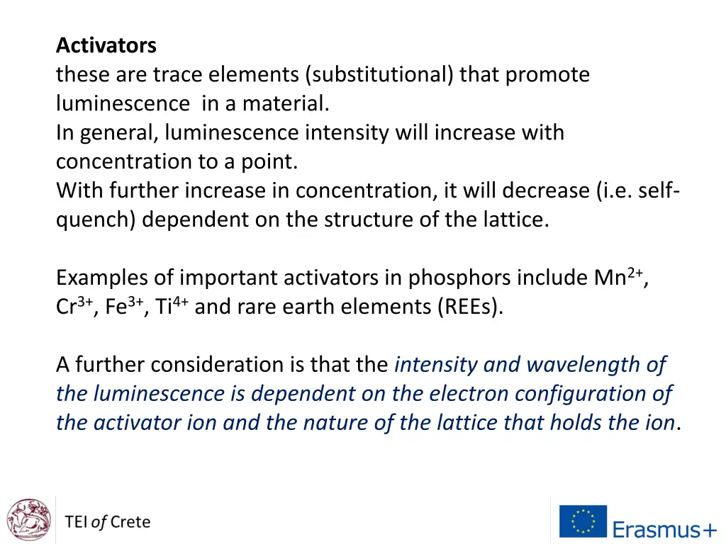 activators these are trace elements