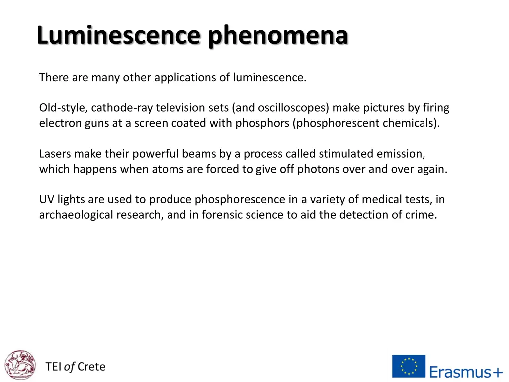 luminescence phenomena 3