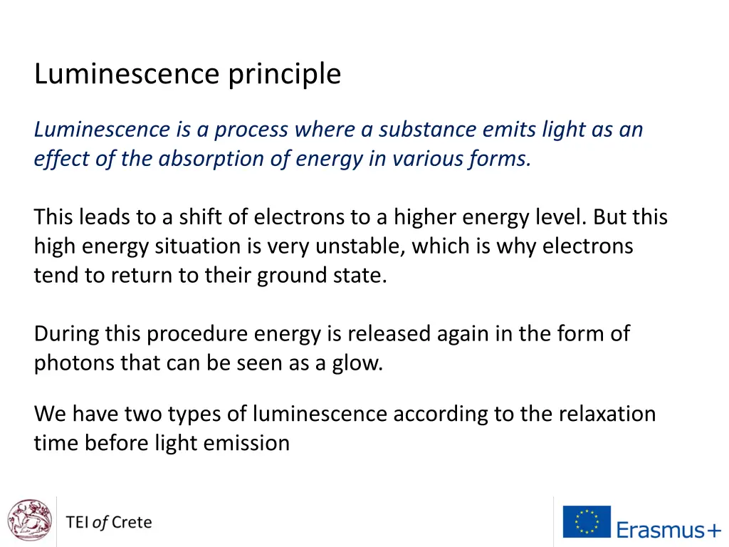 luminescence principle