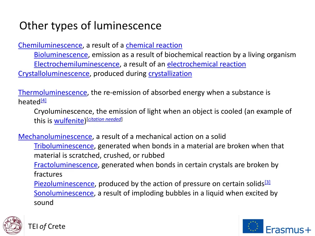 other types of luminescence