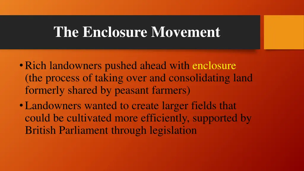 the enclosure movement