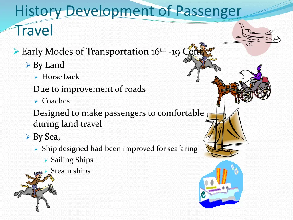 history development of passenger travel