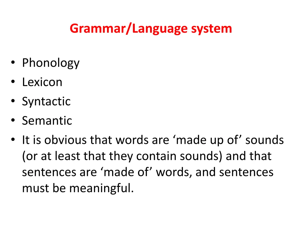 grammar language system