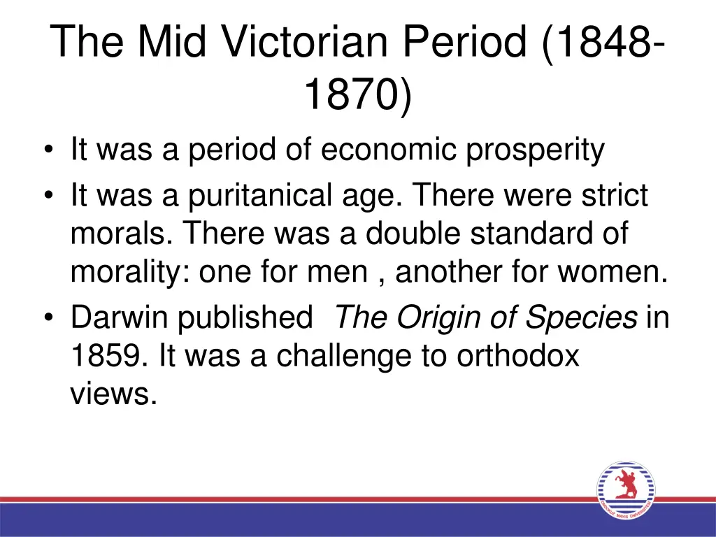 the mid victorian period 1848 1870