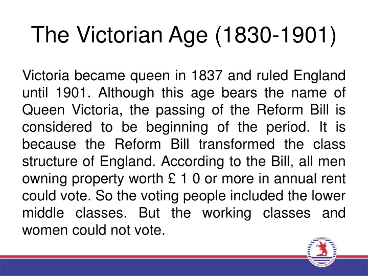 the victorian age 1830 1901