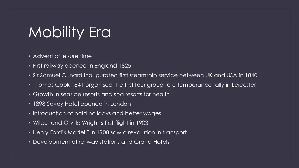 mobility era