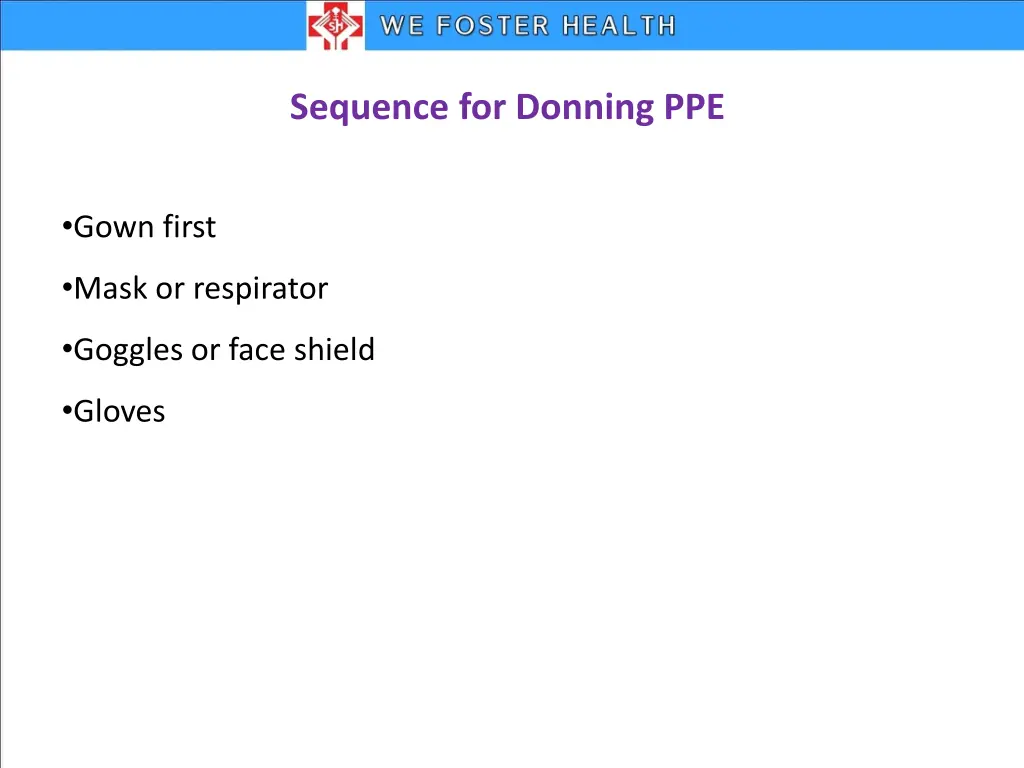 sequence for donning ppe