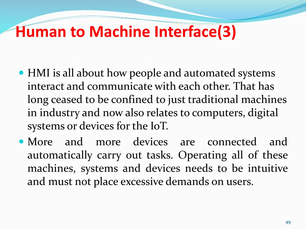 human to machine interface 3