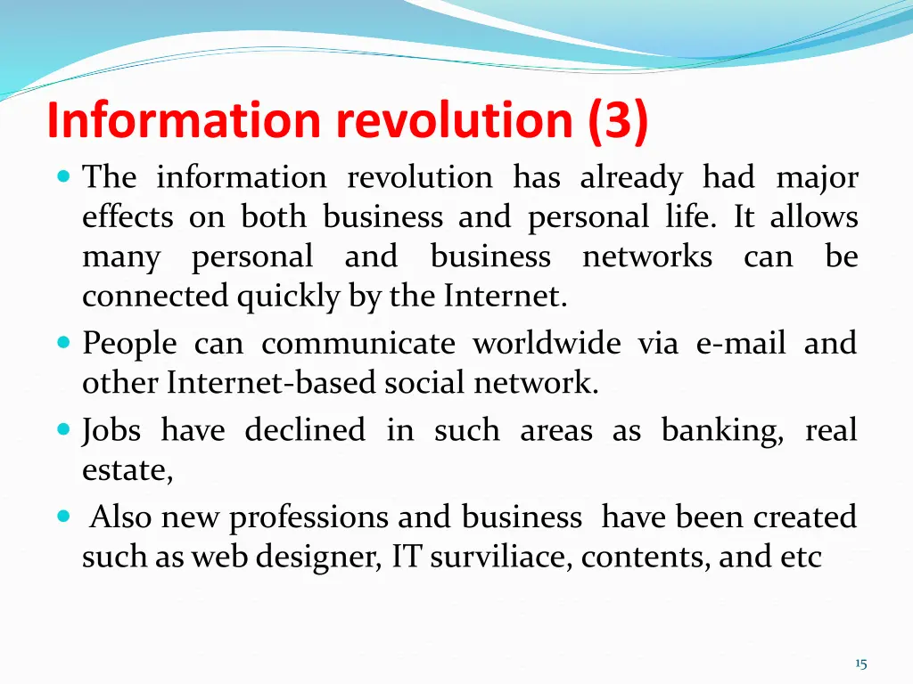 information revolution 3 the information