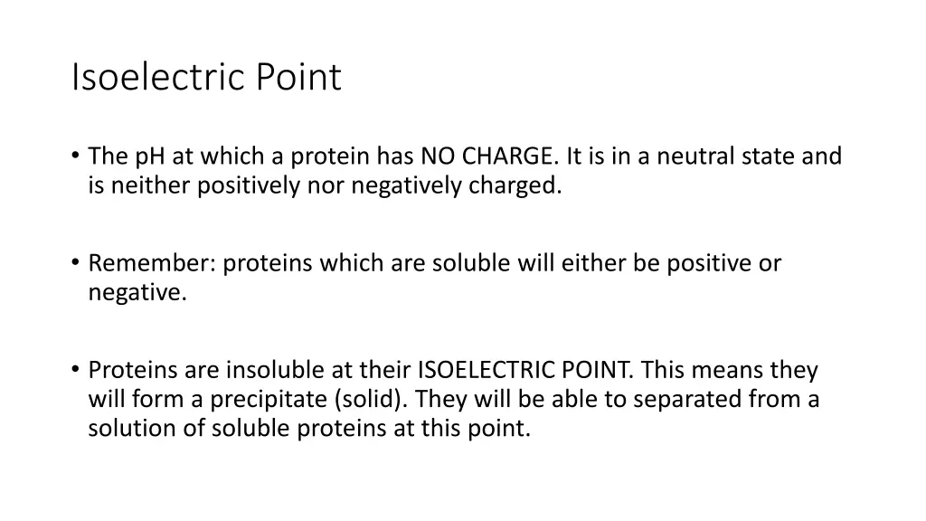 isoelectric point