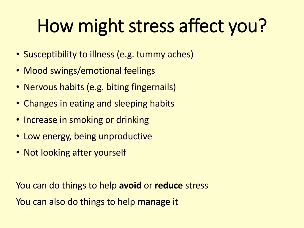 how might stress affect you how might stress