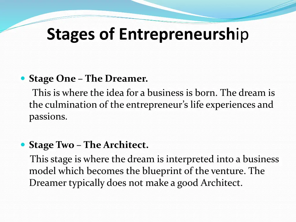 stages of entrepreneursh ip