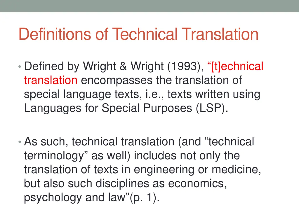 definitions of technical translation