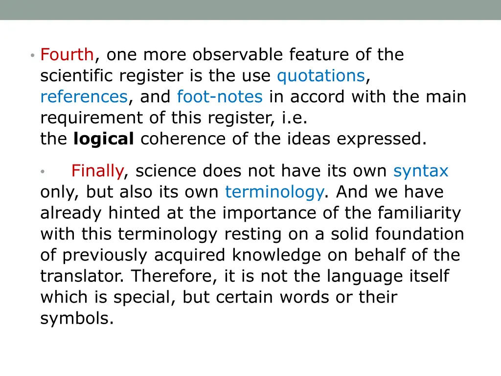 fourth one more observable feature