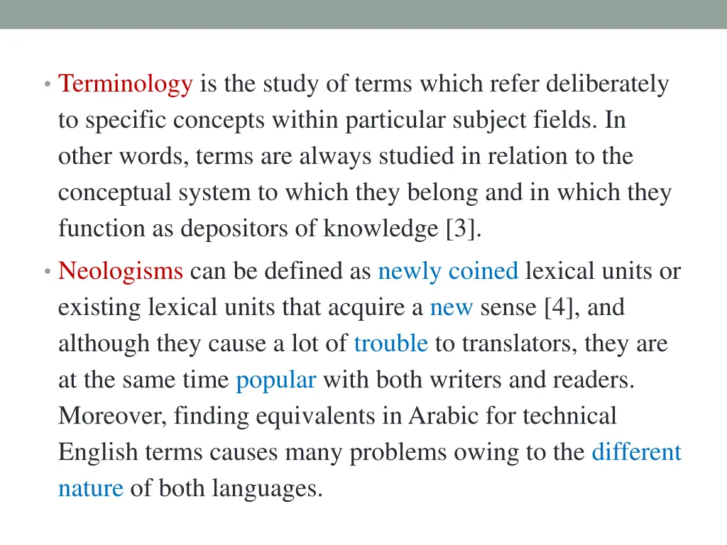 terminology is the study of terms which refer