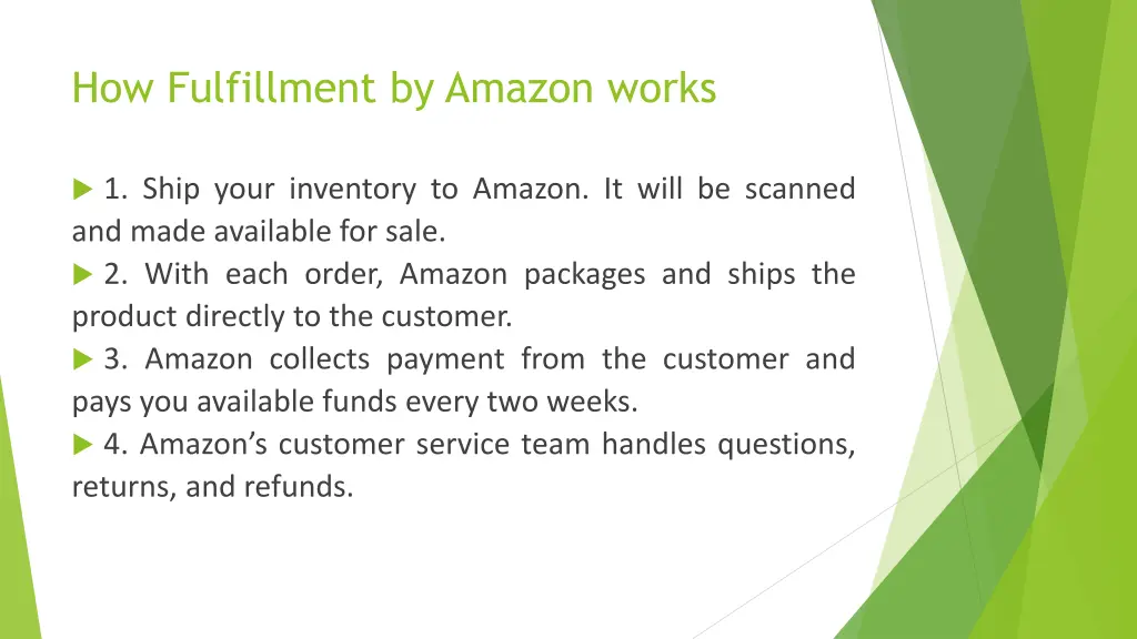 how fulfillment by amazon works